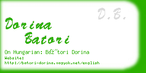 dorina batori business card